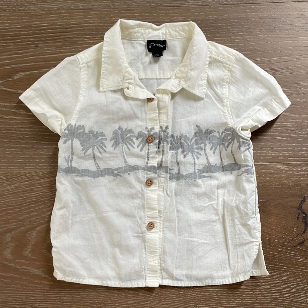 Art Class Palm Tree Button Down Shirt
